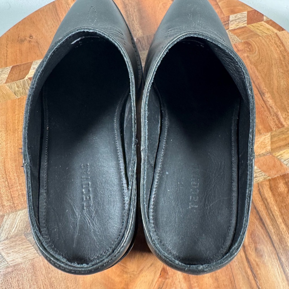 Tecovas The Sophie Black Leather Western Mules Womens 6 B Pointed Toe Slip On - Picture 5 of 7